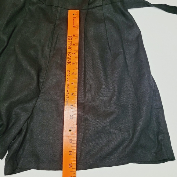 Old Navy Romper Women’s Black Size Tall Small Flutter Sleeves V-Neck Tie Waist - Picture 7 of 11